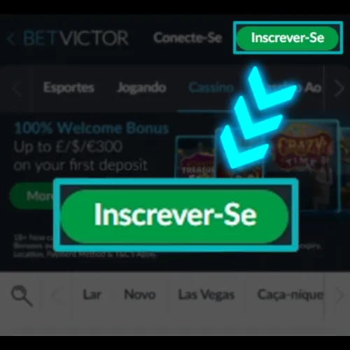 Clique no botão de registro