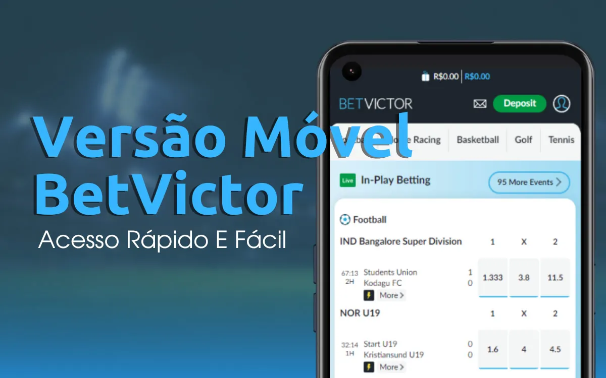 Utilizar a versão móvel de BetVictor para jogar 